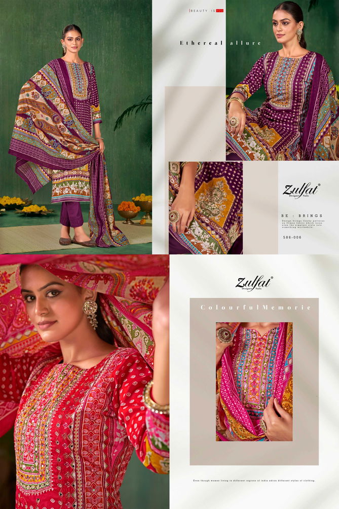 Sangini By Zulfat Printed Jam Cotton Dress Material Wholesale Price In Surat